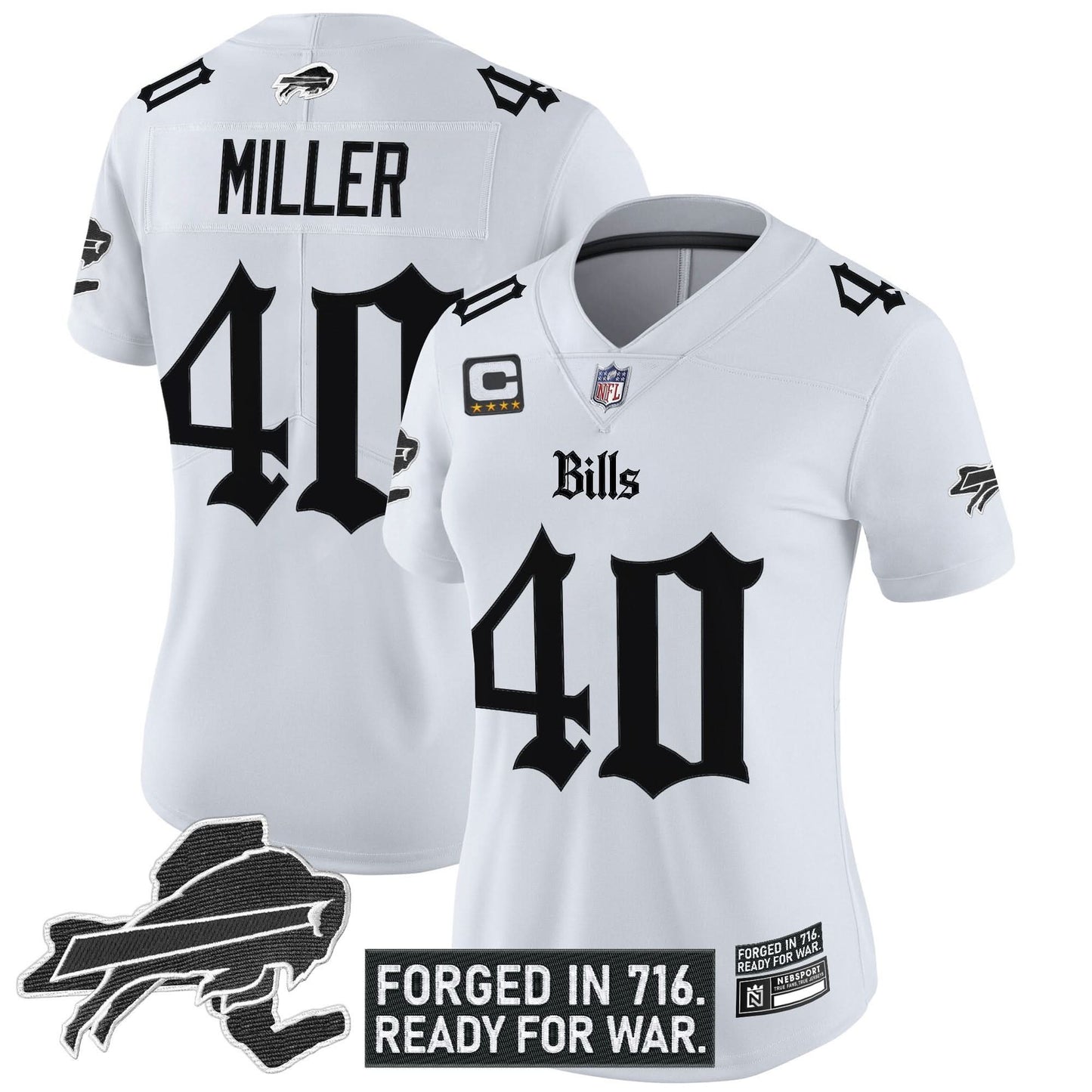 Women's Buffalo Bills 'Gothic Cold Front Edition' Vapor Limited Jersey - All Stitched