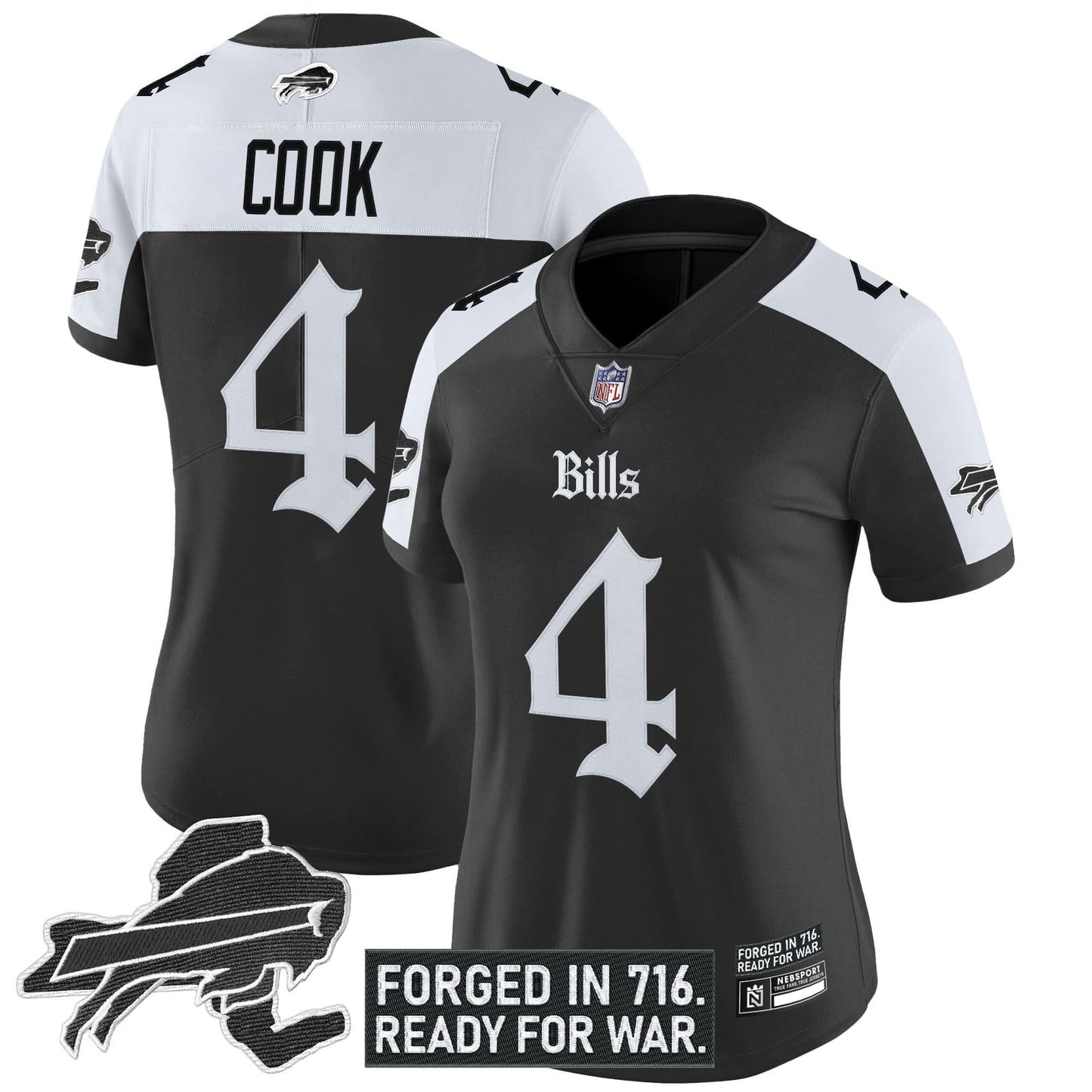 Women's Buffalo Bills 'Gothic Cold Front Edition' Vapor Limited Jersey - All Stitched