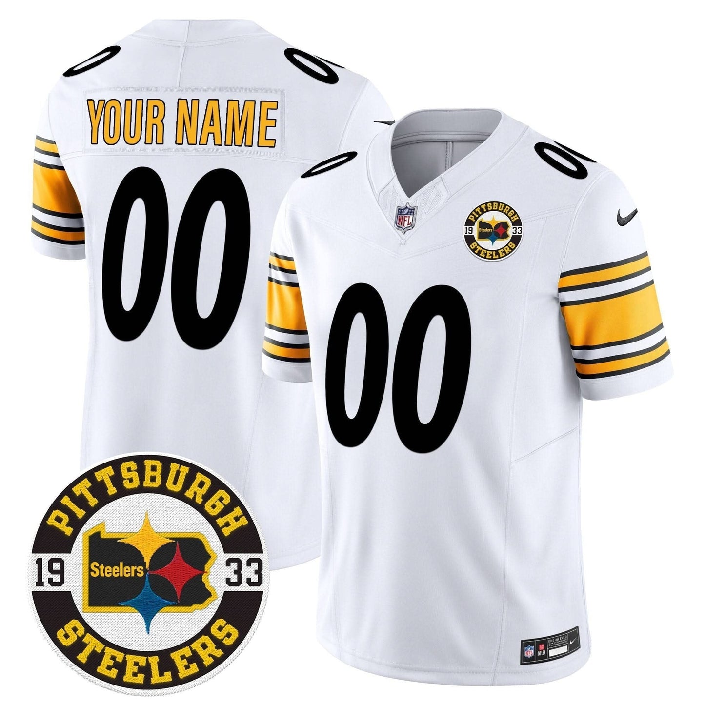 Steelers 2024 Vapor Limited Custom Jersey - Est 1933 Patch - All Stitched