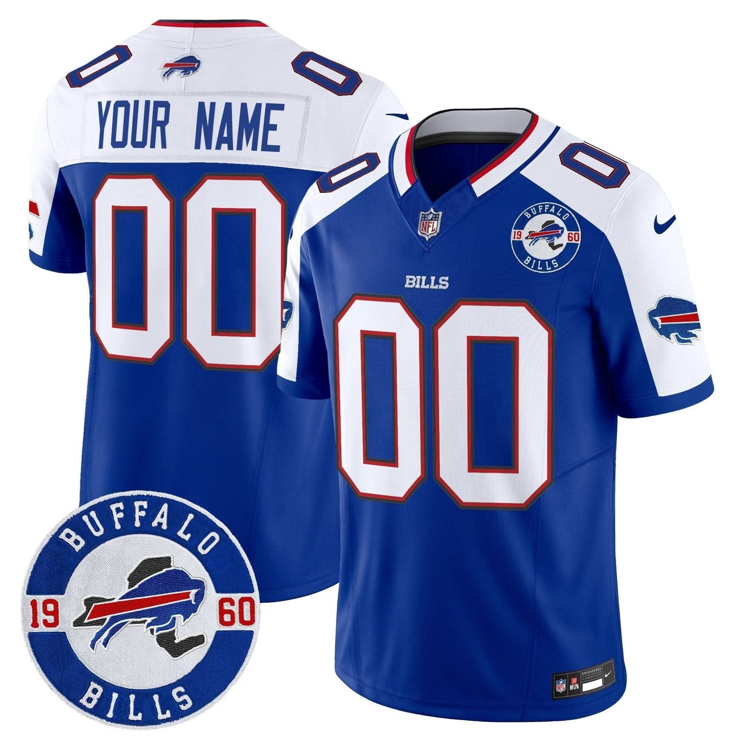 Buffalo Bills 2024 Vapor Limited Custom Jersey - Est. 1960 Patch - All Stitched