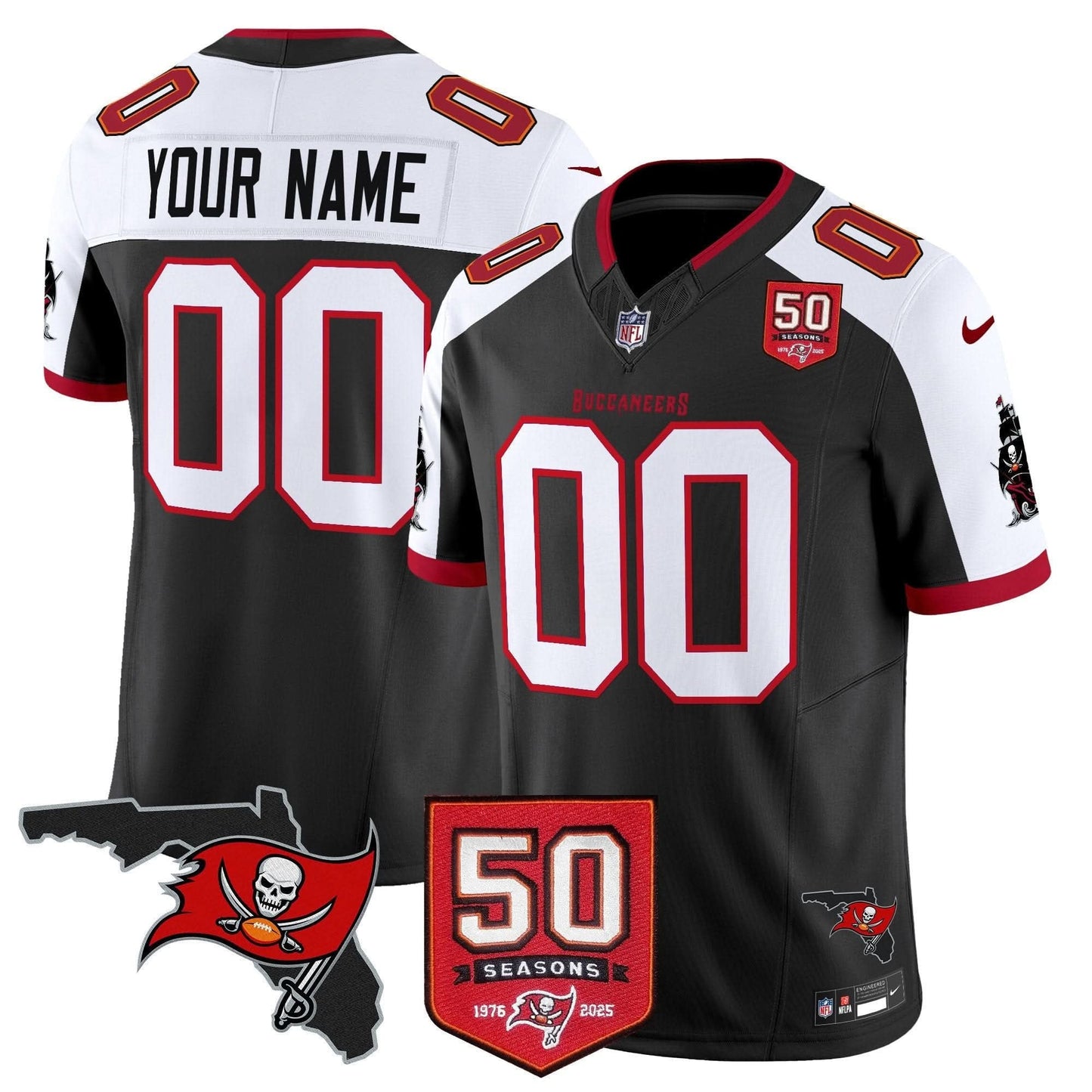 Custom Name/Gender Tampa Bay Buccaneers '76 Vapor Limited Jersey - All Stitched