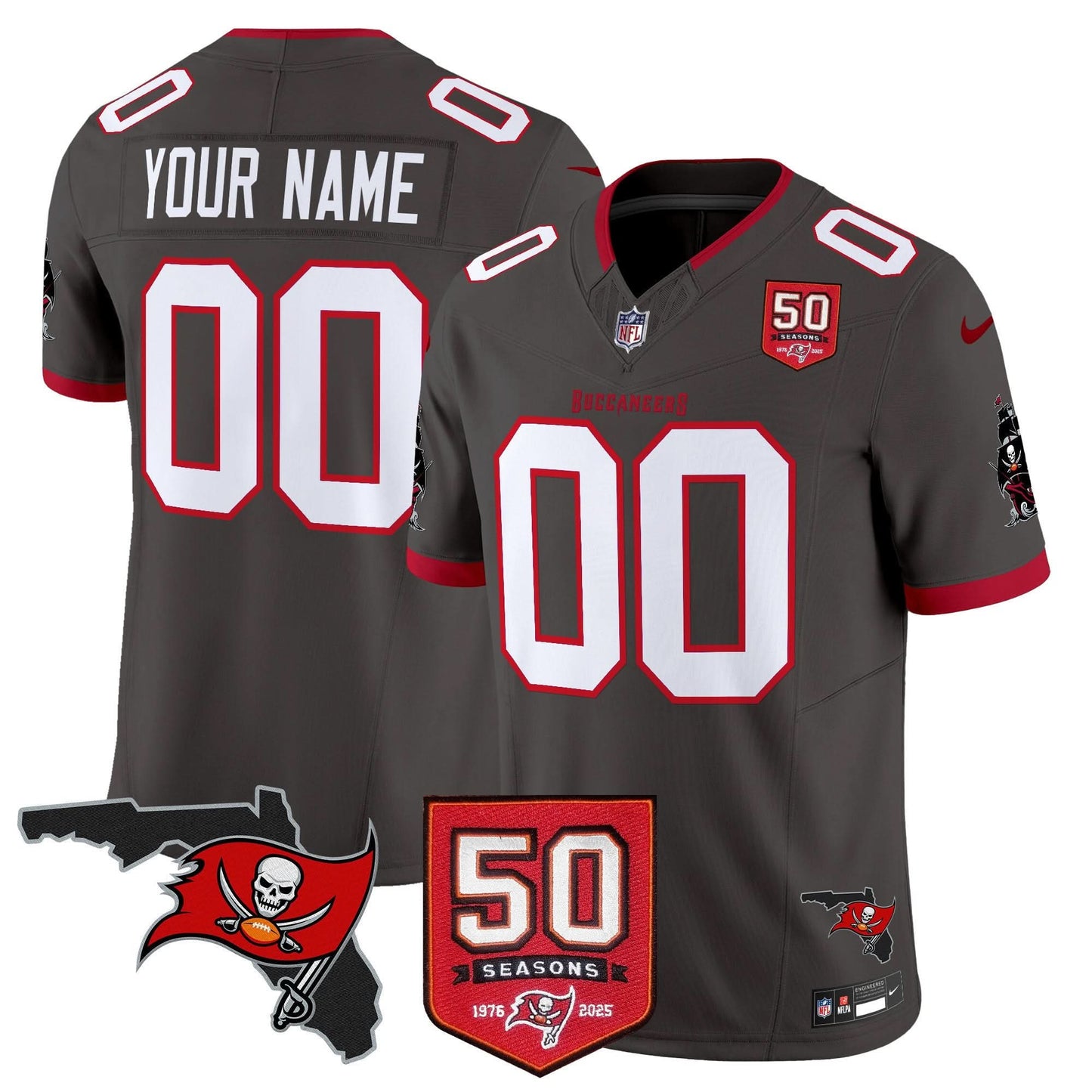 Custom Name/Gender Tampa Bay Buccaneers '76 Vapor Limited Jersey - All Stitched