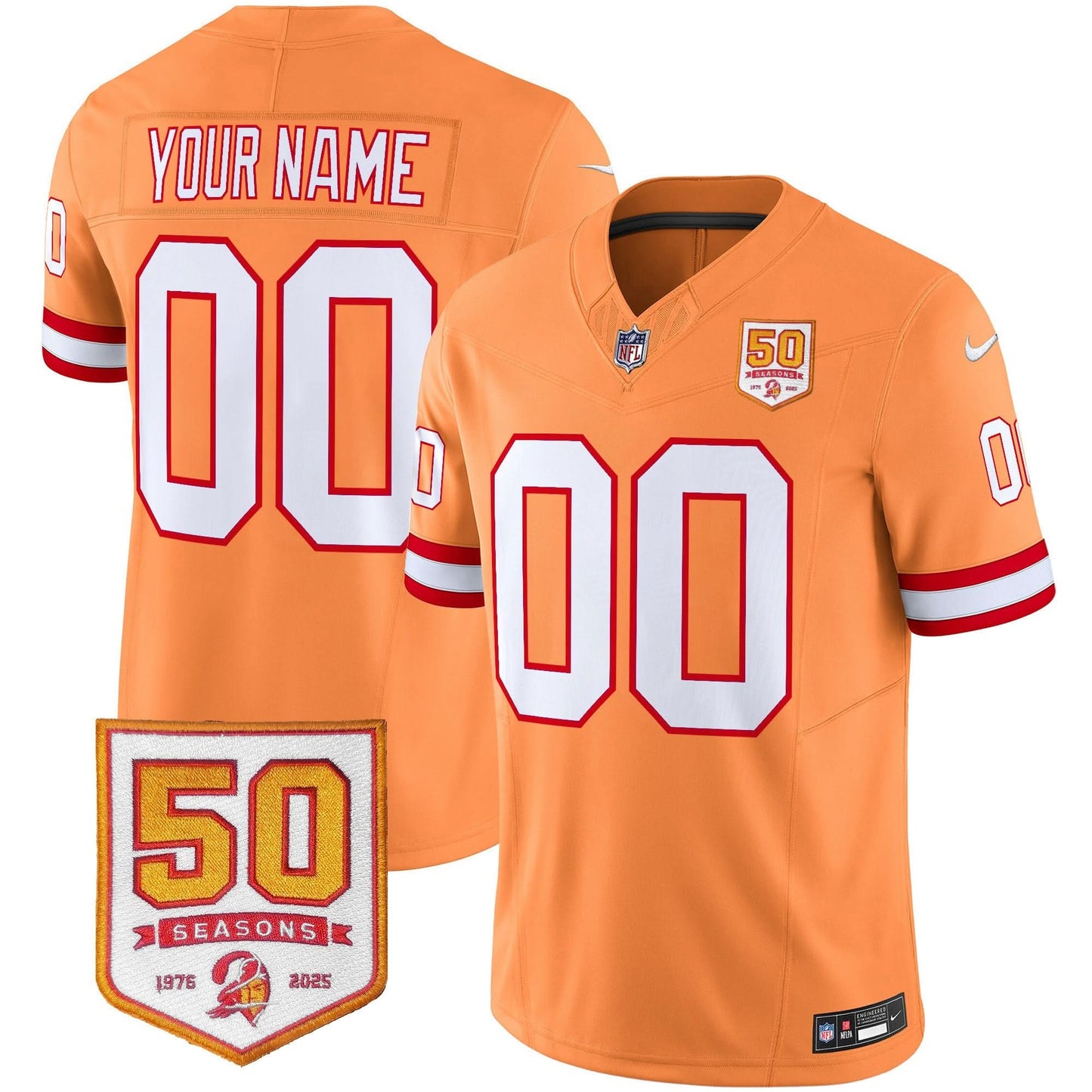 Custom Name/Gender Tampa Bay Buccaneers '76 Vapor Limited Jersey - All Stitched