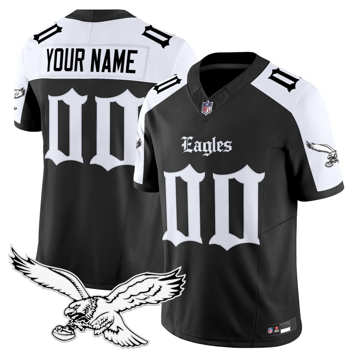 Philadelphia Eagles 'Gothic Philly Edition' Vapor Limited Custom Jersey - All Stitched