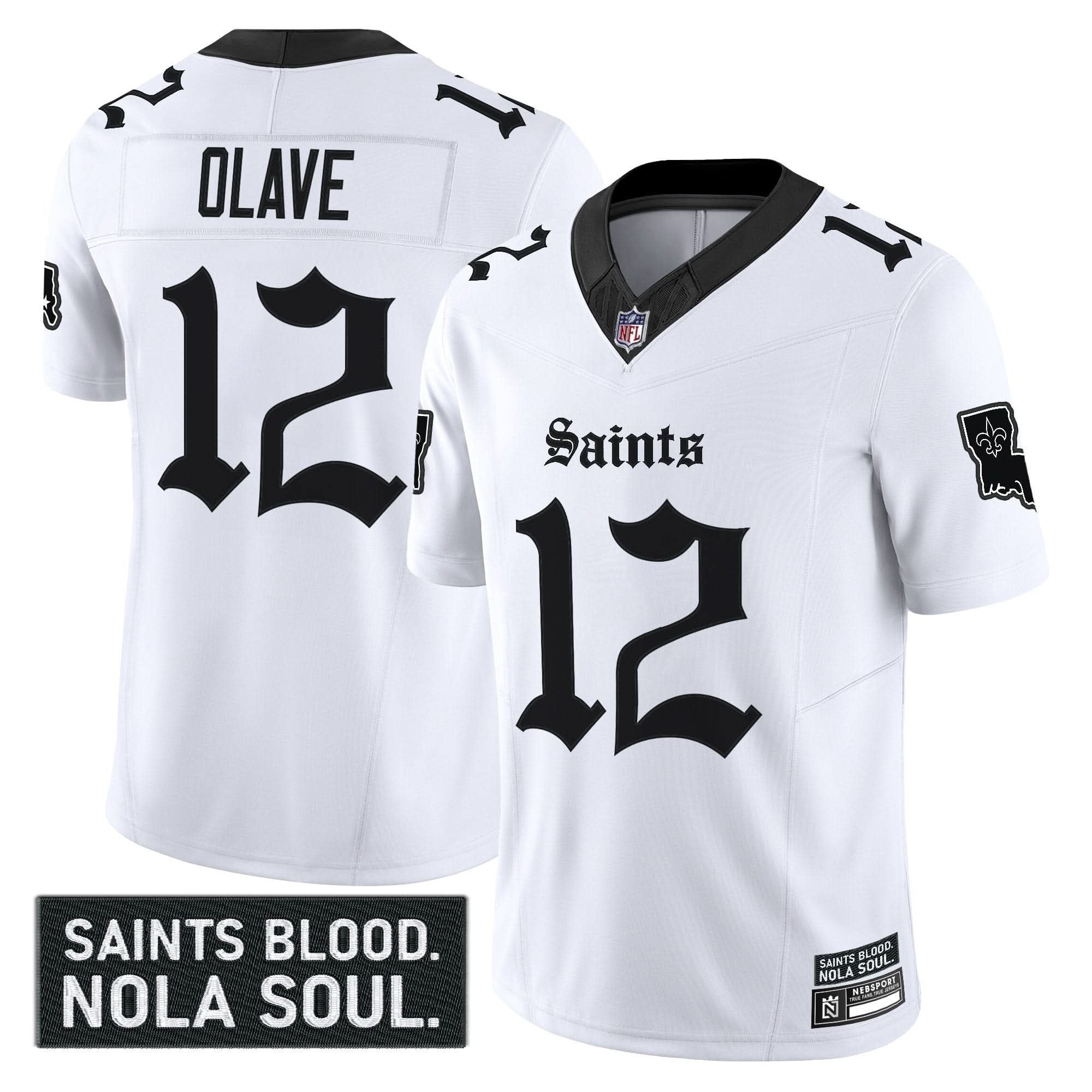 New Orleans Saints 'Gothic Vieux CarrÃ© Edition' Vapor Jersey - All Stitched