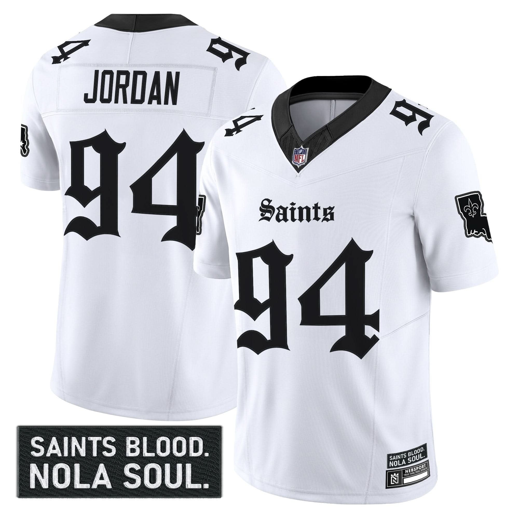New Orleans Saints 'Gothic Vieux CarrÃ© Edition' Vapor Jersey - All Stitched