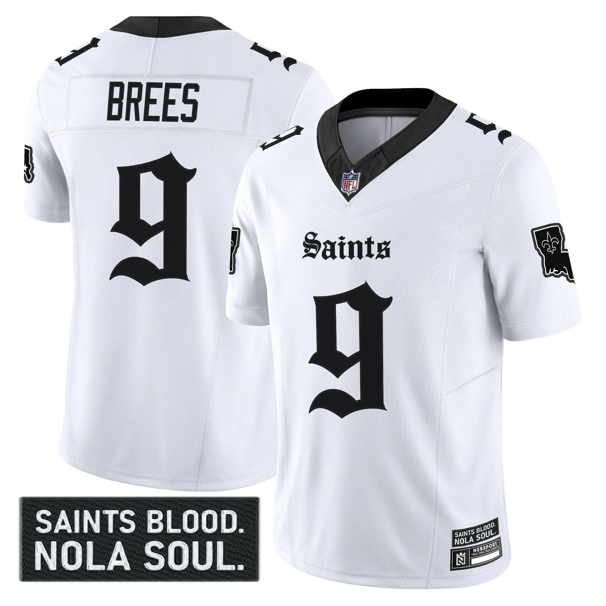 New Orleans Saints 'Gothic Vieux CarrÃ© Edition' Vapor Jersey - All Stitched