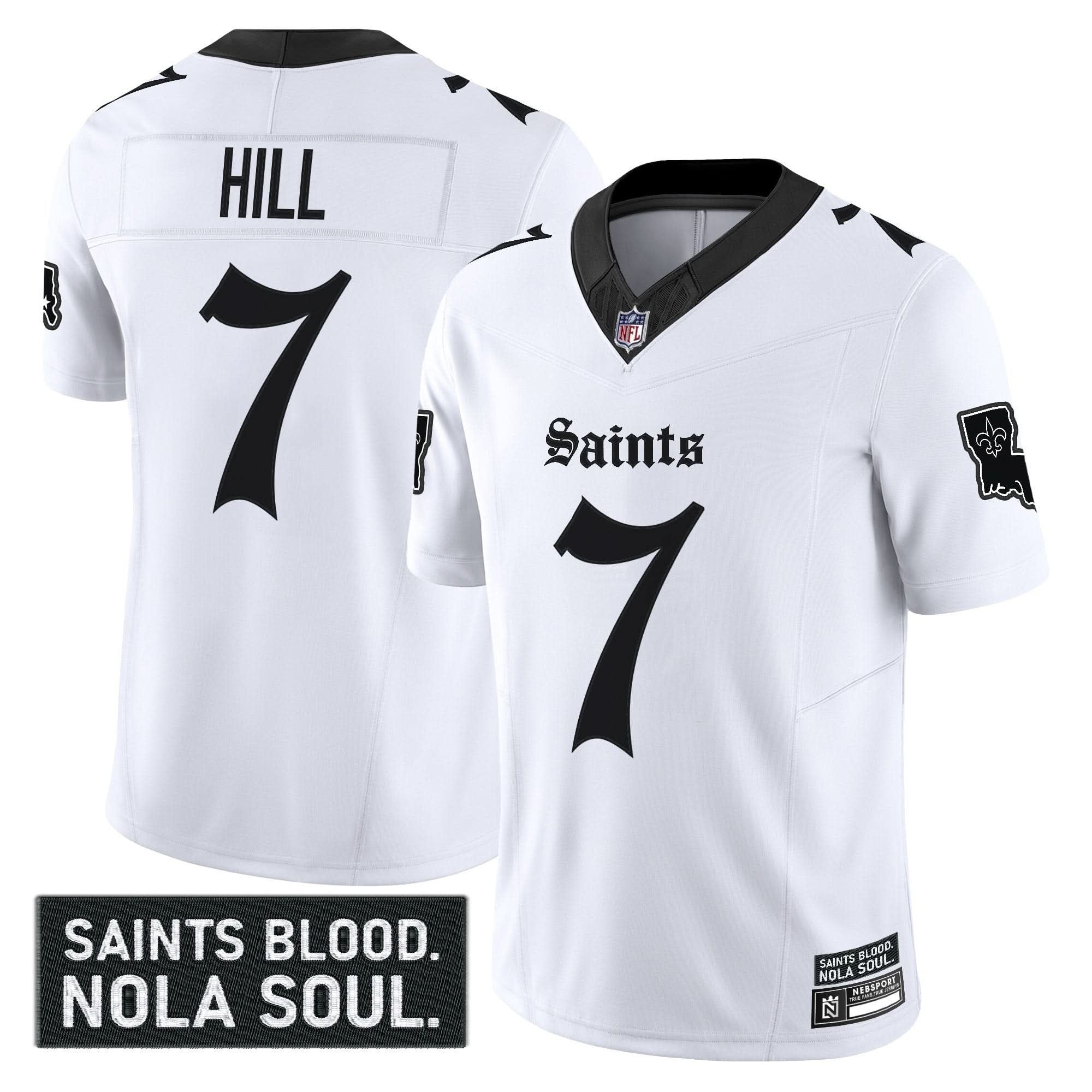 New Orleans Saints 'Gothic Vieux CarrÃ© Edition' Vapor Jersey - All Stitched