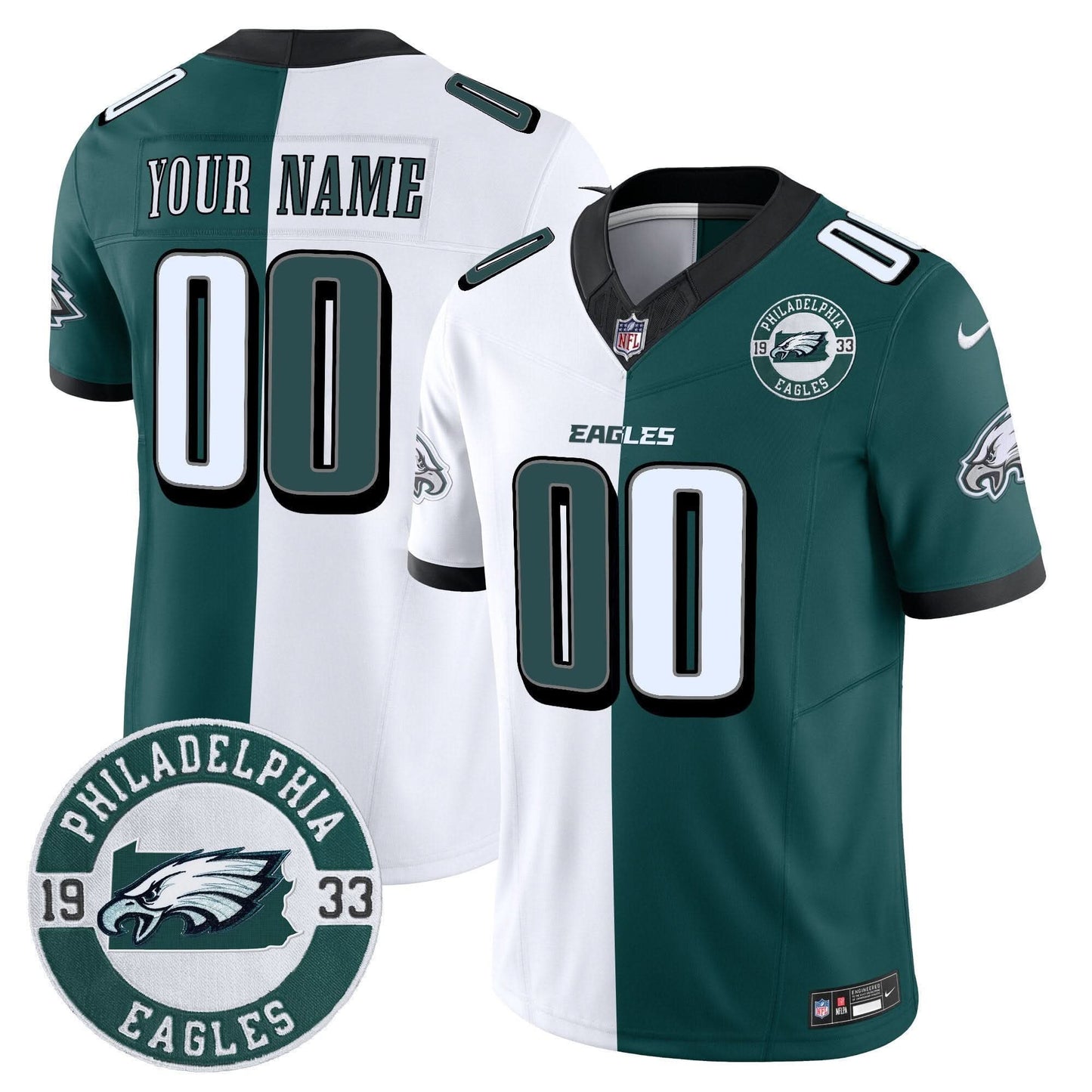 Eagles 2024 Vapor Limited Custom Jersey - Est. 1933 Patch - All Stitched
