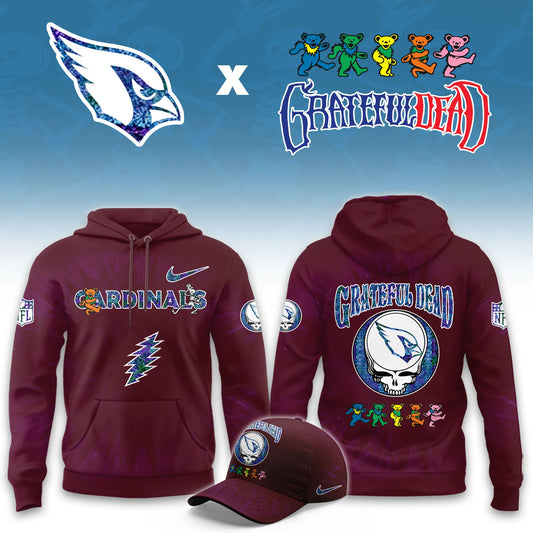 _Arizona Cardinals Grateful Dead Limited Hoodie