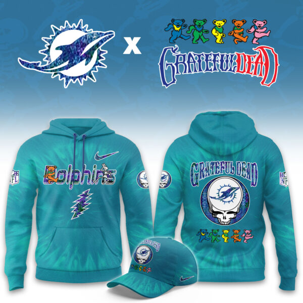 _Miami Dolphins Grateful Dead Limited Hoodie