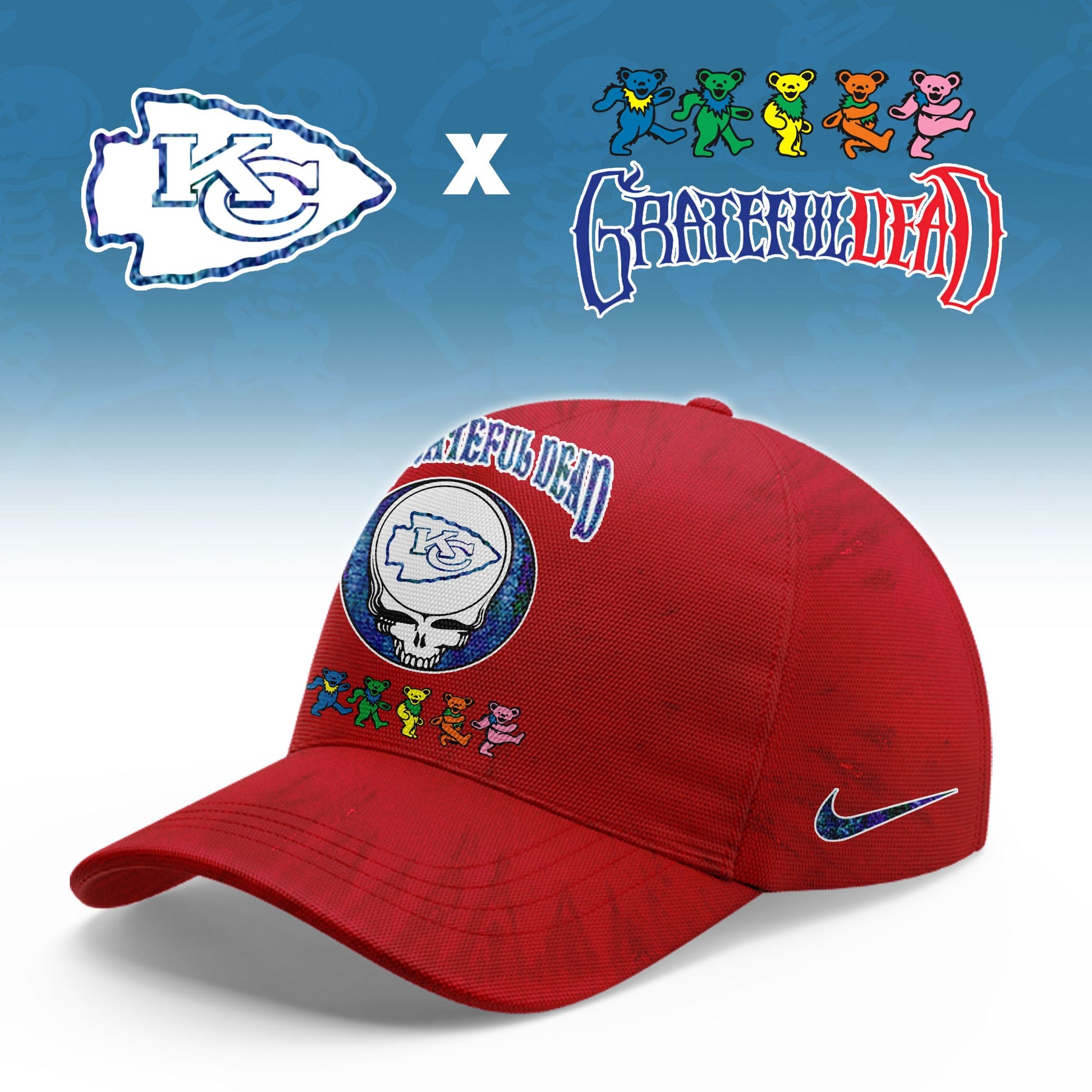 _Kansas City Chiefs Grateful Dead Limited Hoodie