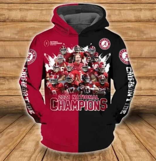 Alabama Crimson Tide 10 Nfl Gift For Fan 3d T Shirt Sweater Zip Hoodie Bomber Jacket