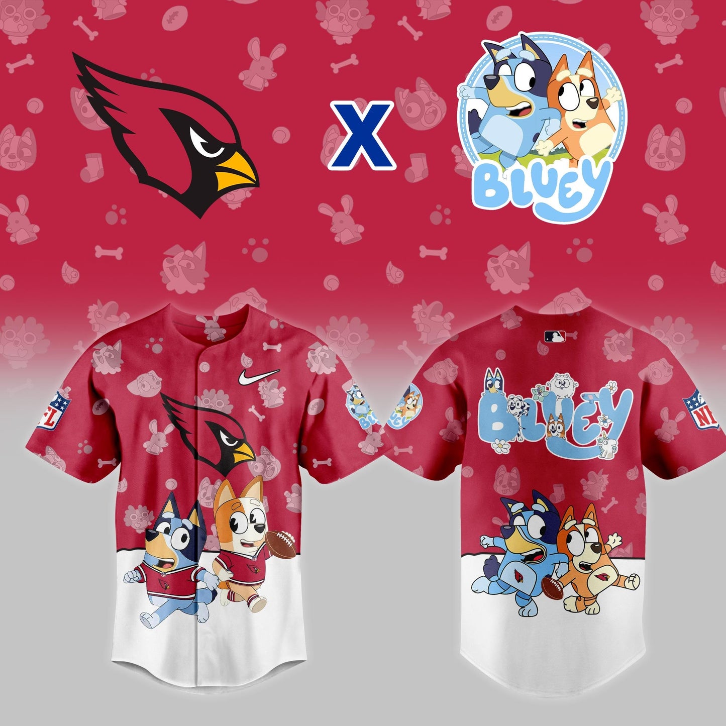 A.Cardinals x Bluey Night Limited Jersey
