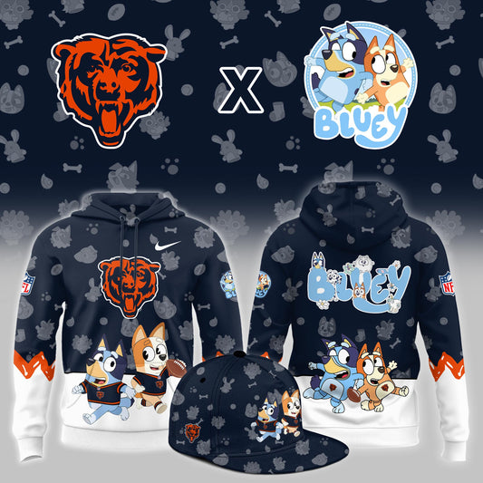 C.Bears x Bluey Night Limited Blue Hoodie