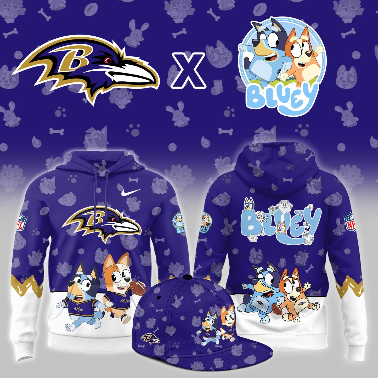 B.Ravens x Bluey Night Limited Hoodie